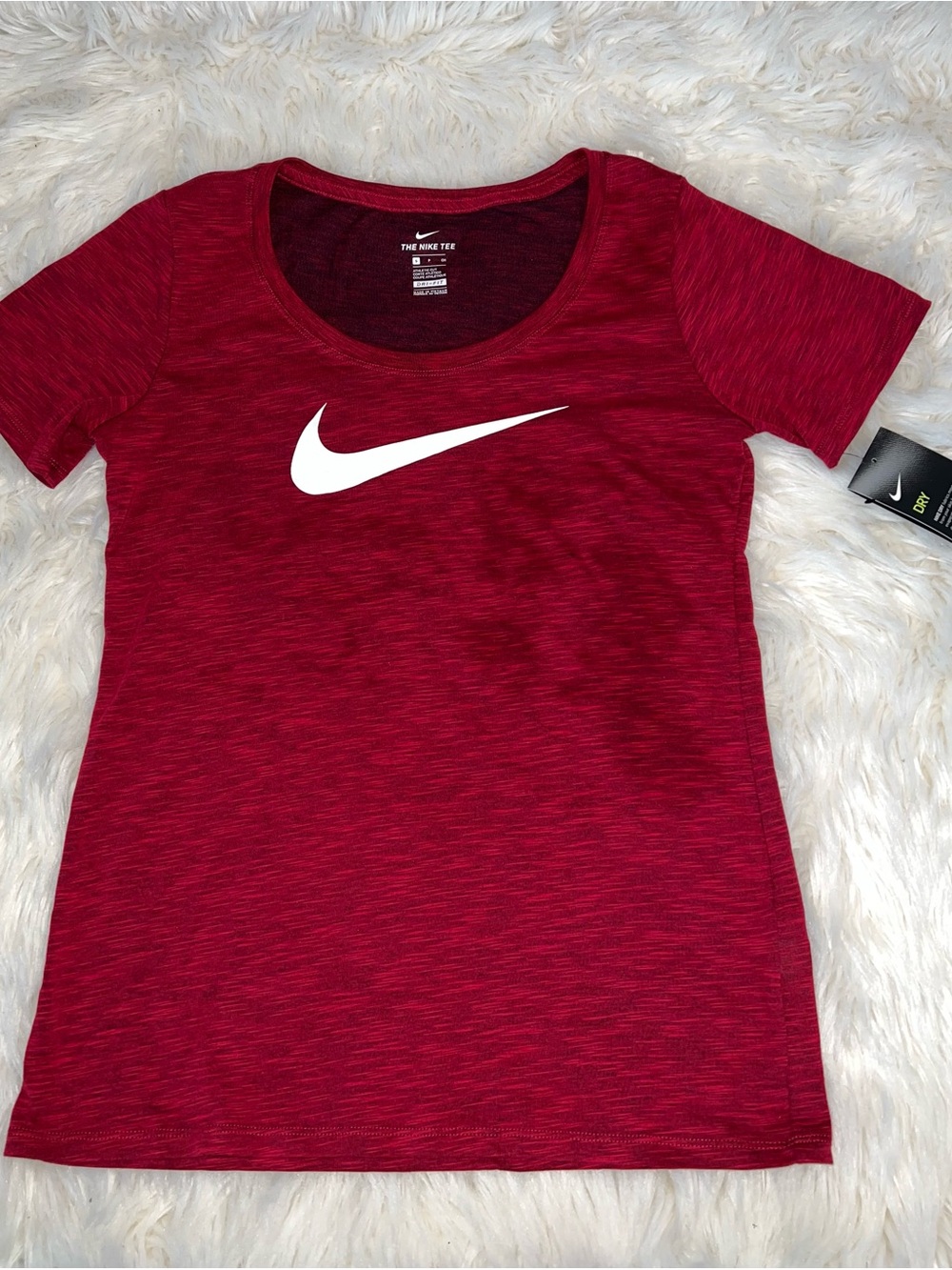 Nike Dri-FIT Women’s Red Swoosh Athletic Tee | Size Small | NWT